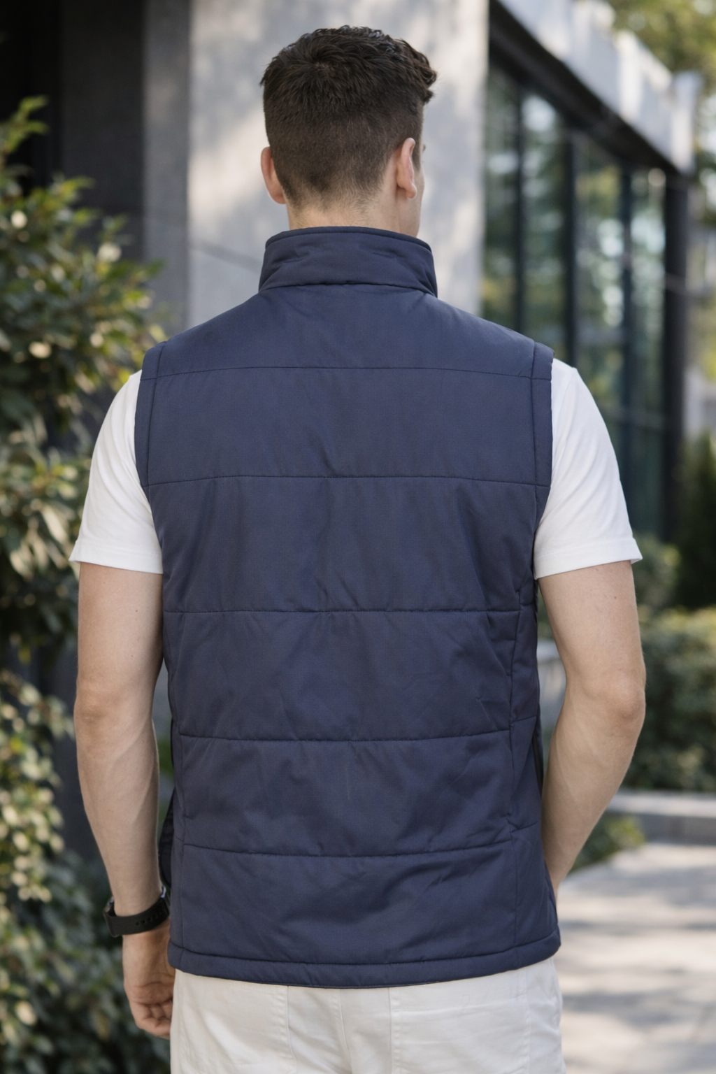 Men's Sleeveless Puffer Half Jacket