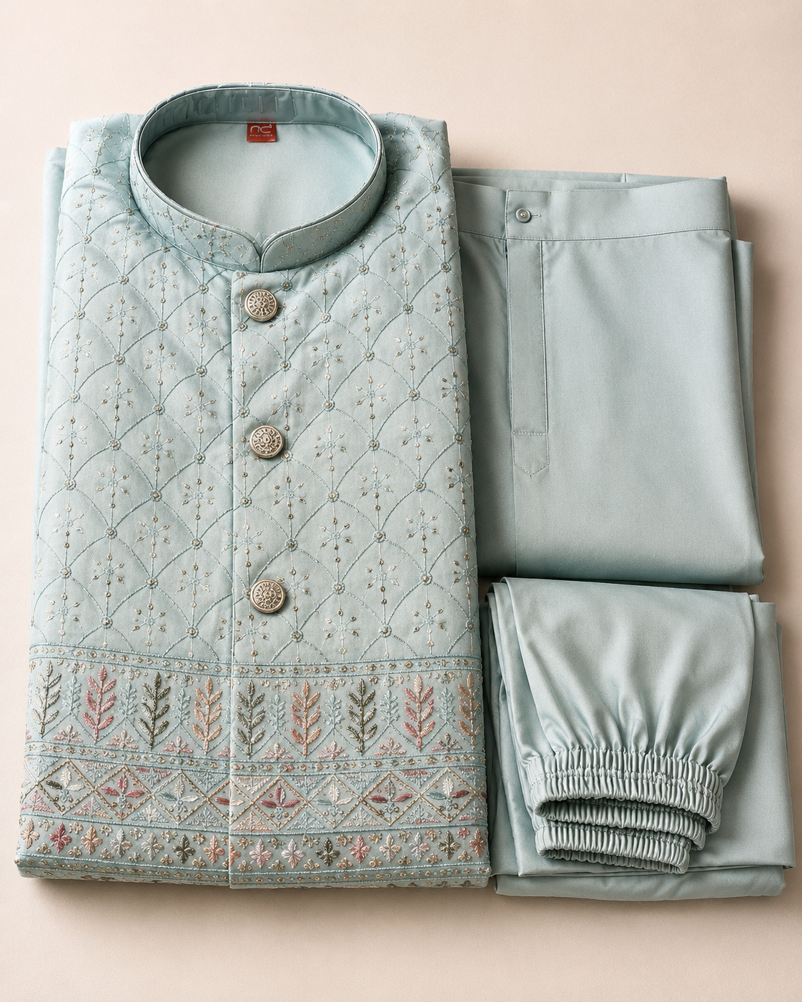 Mint Green Three-Piece Kurta Set