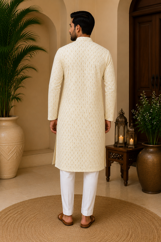 Yellow Embroidered Kurta Set