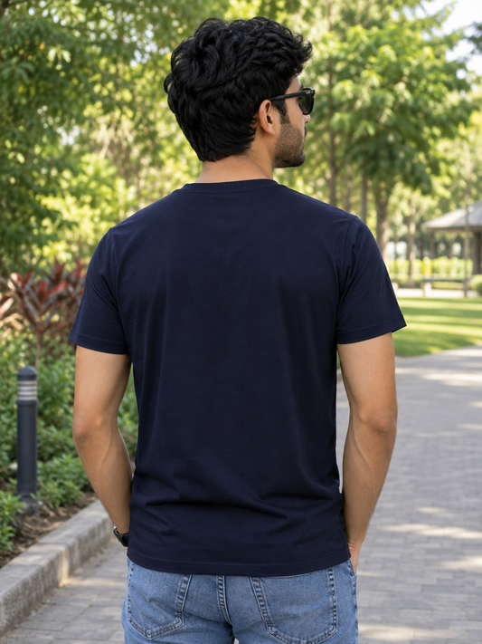 Men’s Navy Blue Pure Cotton T-Shirt
