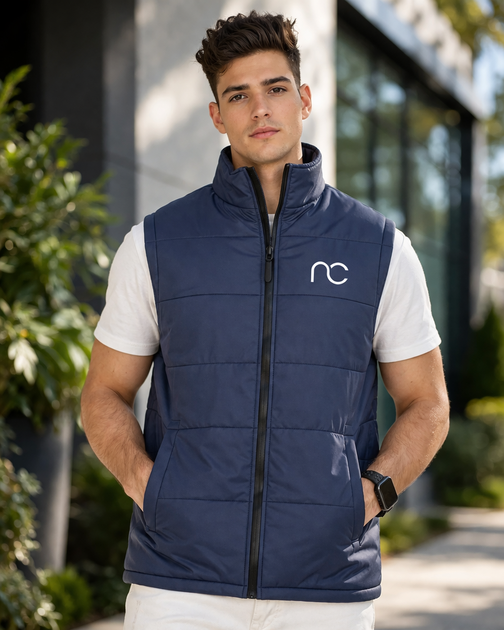 Customized Men's Sleeveless Puffer Jacket