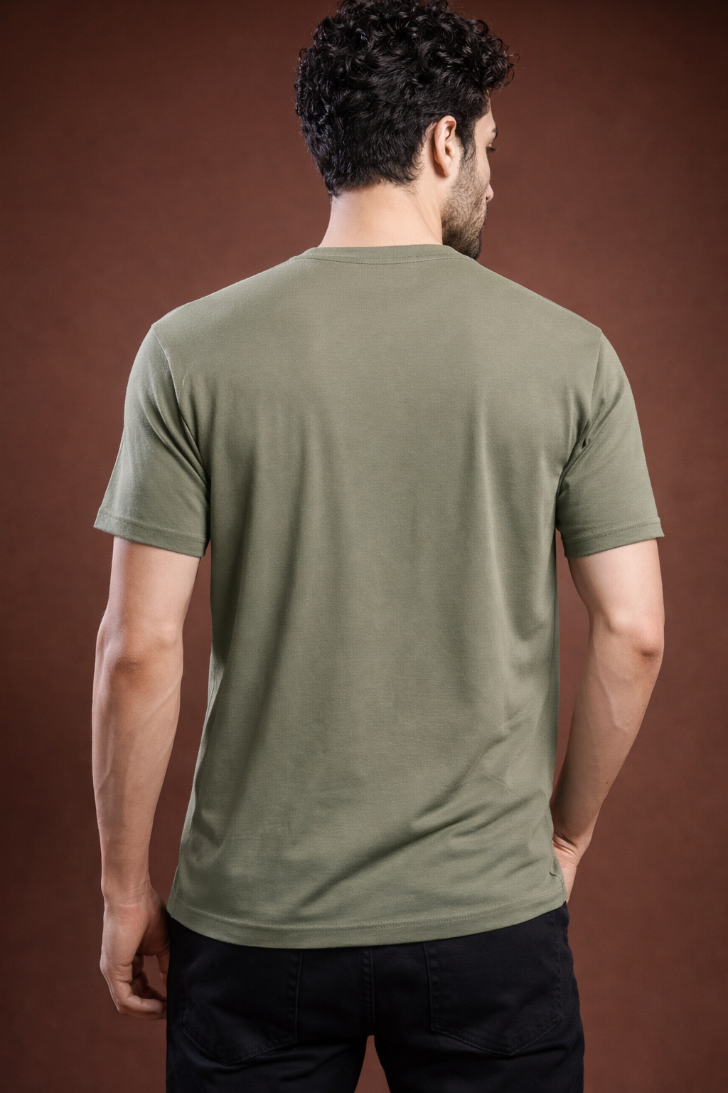 Fancy print round neck