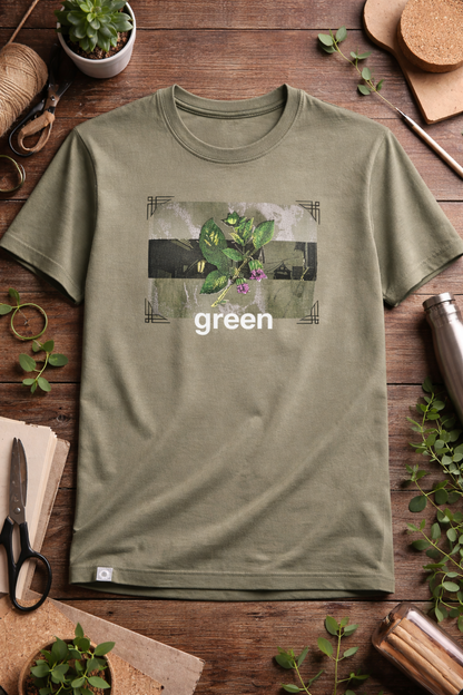 Fancy print round neck