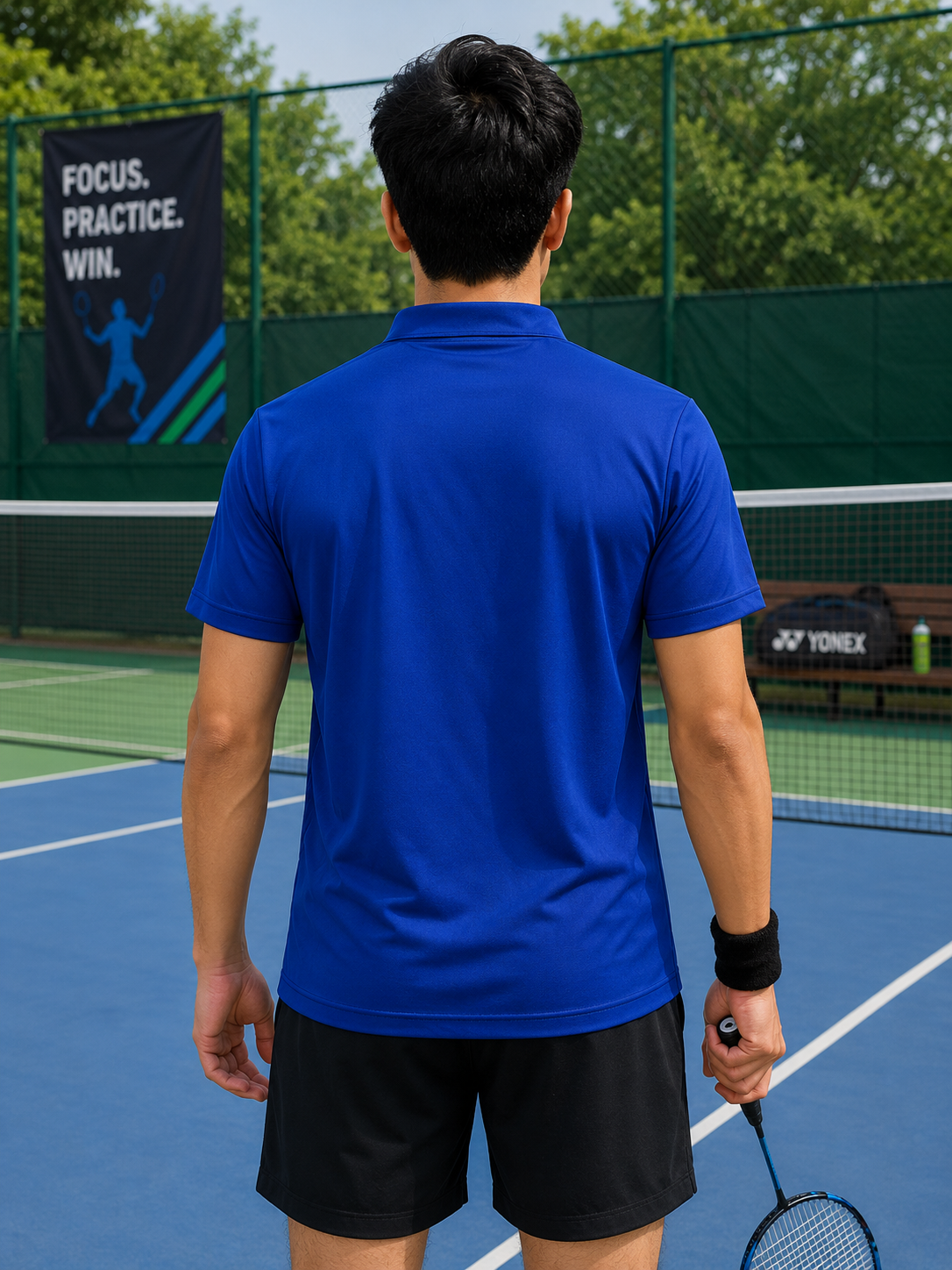 Men’s Royal Blue Dry-Fit Polo T-Shirt