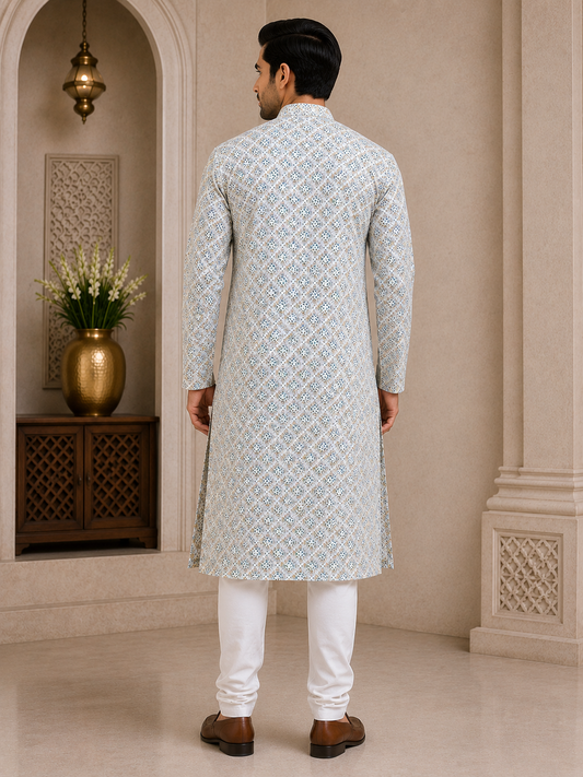 Premium Printed Kurta Set for Men