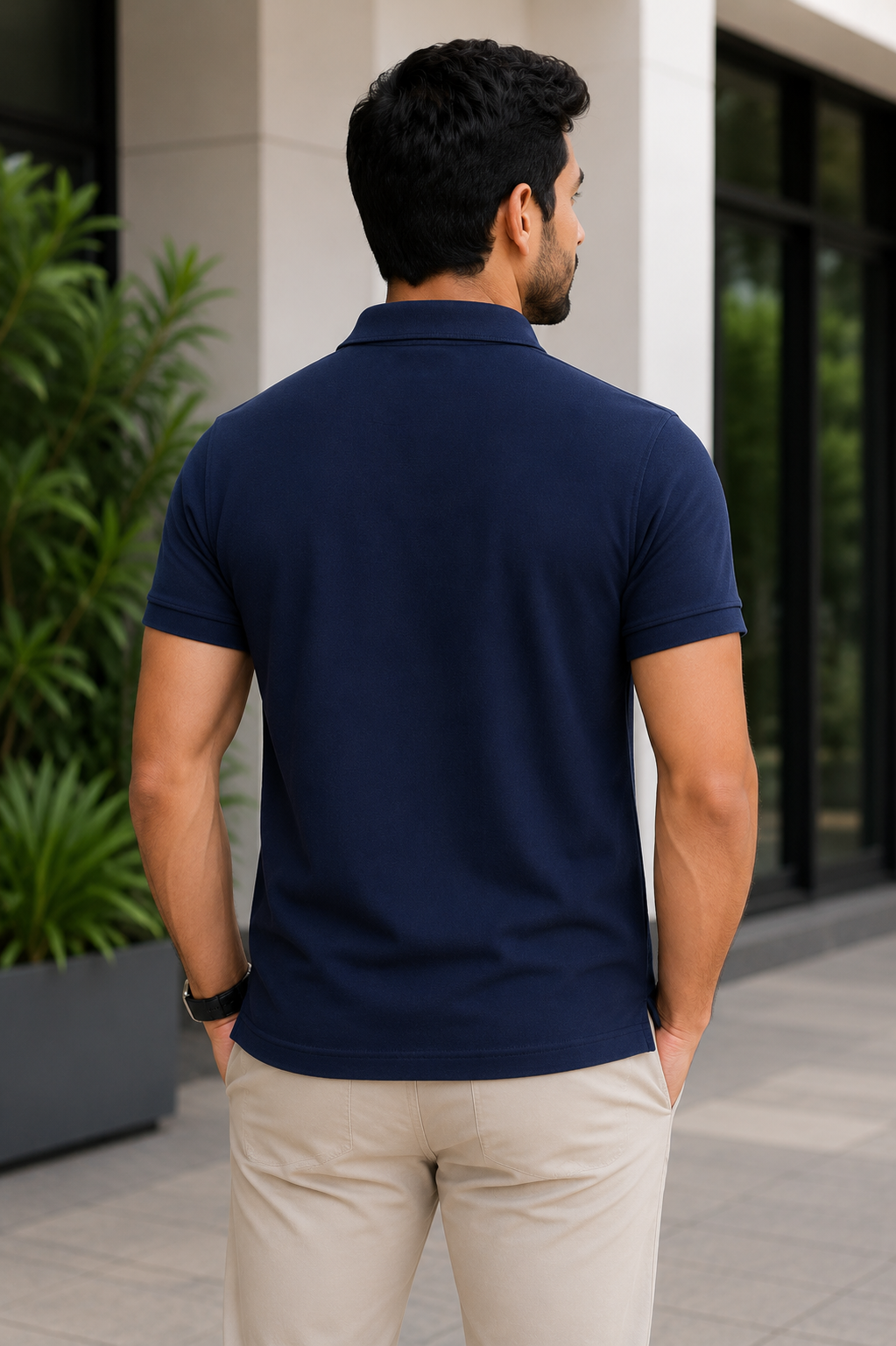 Men's Navy Blue Polo T-Shirt