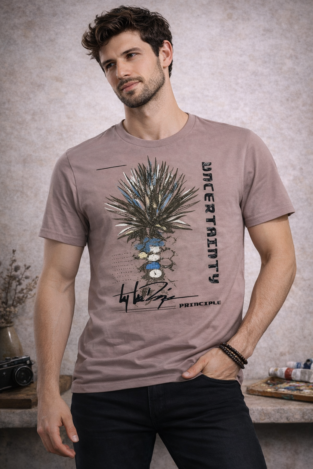 Bold graphic round neck