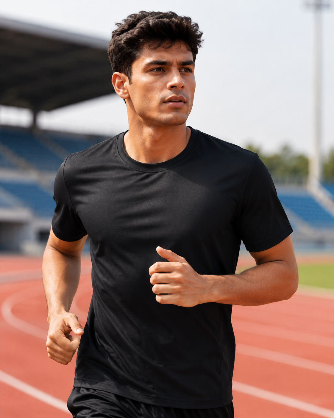 Men’s Black Dry-Fit Sports T-Shirt