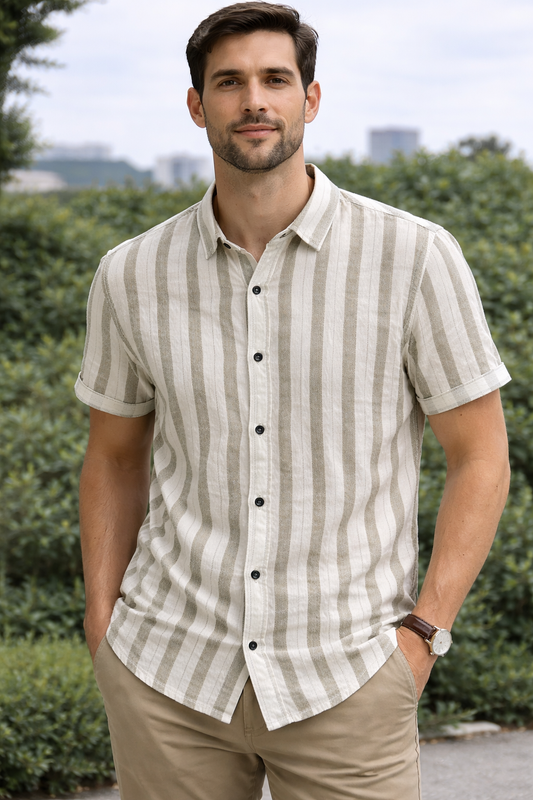 Striped Design Premium Casual Shirts (3 Unique Colours)